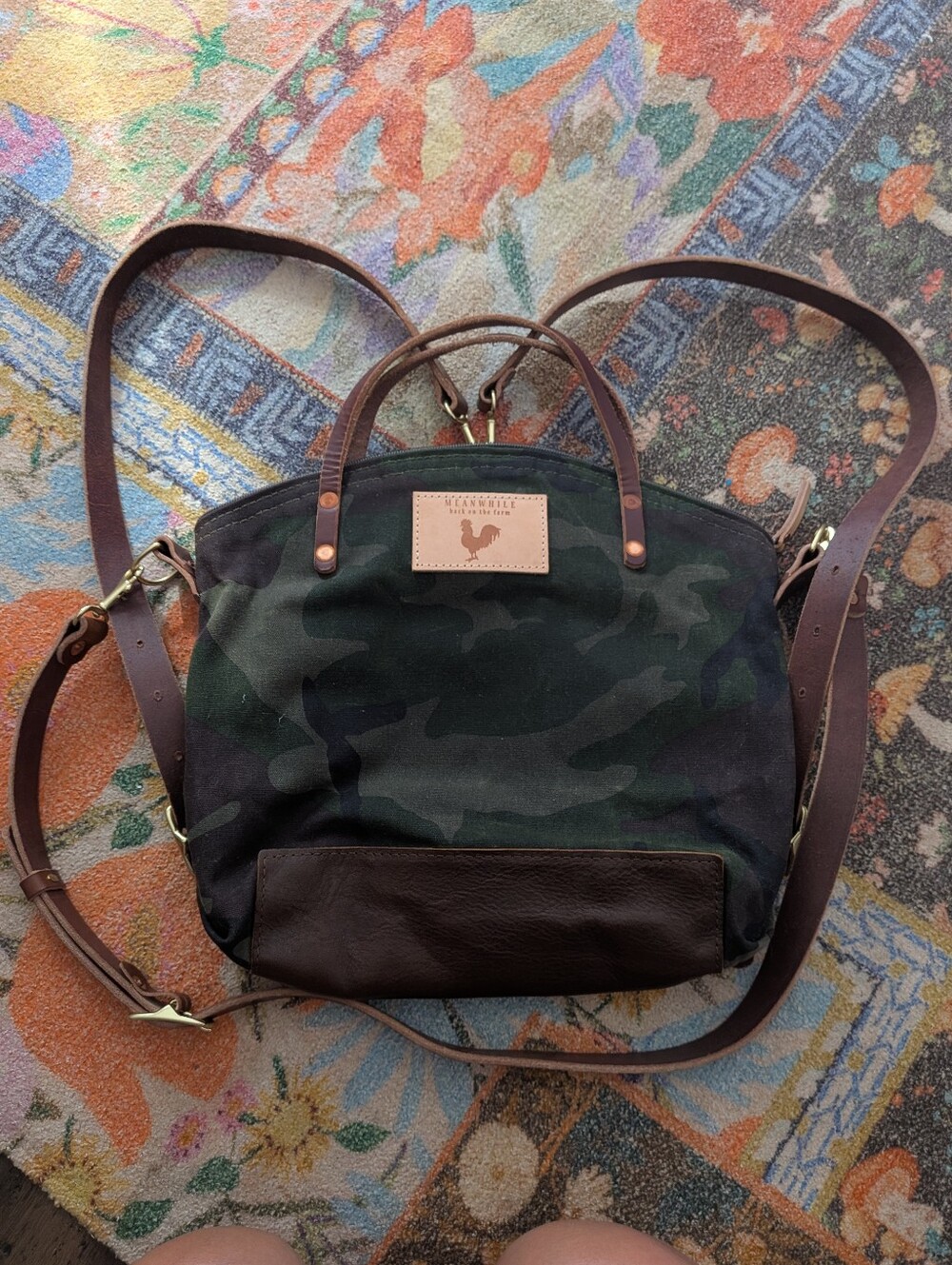 Meanwhile Back On The Farm Camo Canvas 2.0 Backpack